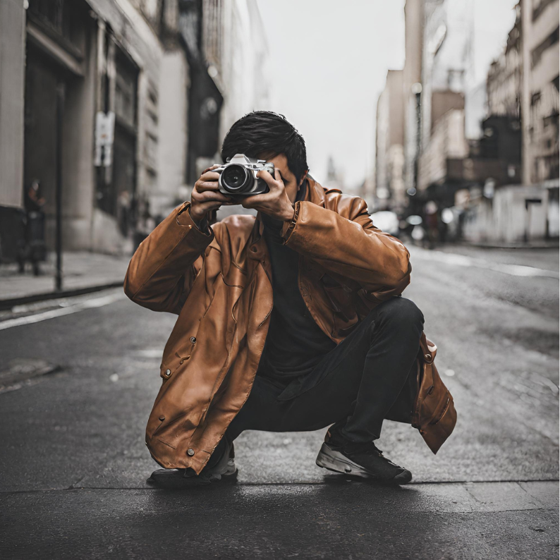 Man Holding a camera