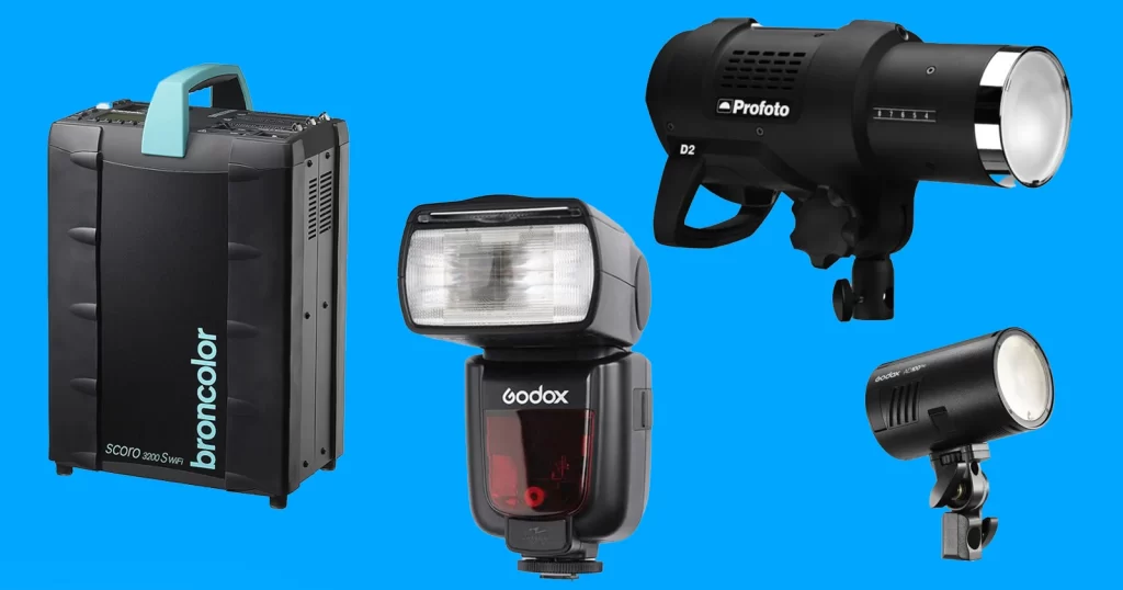 different types of camera flash